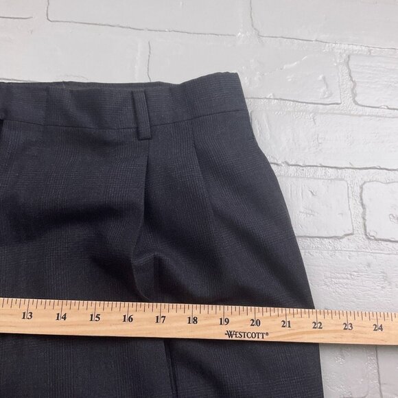 Jos A Bank Suit Men 42/34Wx31L Gray Prince Edward Plaid Wool Classic Career 2pc - Picture 15 of 16